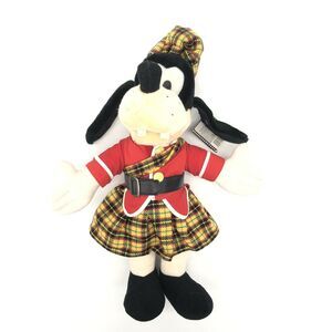 Goofy Scottish Kilt Plaid Tartan Disneyland Disney World Scotland Plush Doll VTG